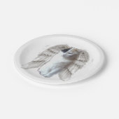 Kleine Rundpapier-Platte aus Spotty Angel Pappteller (Schrägansicht)