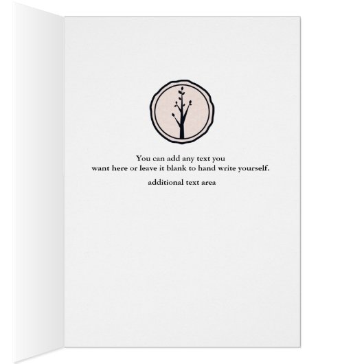 Kleine rustikale Baumart Natur Hochzeit Custom Vie (Innen (Rechts))