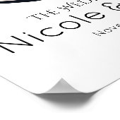 Kleine rustikale Baumnatur Hochzeitsbrille Poster (Ecke)