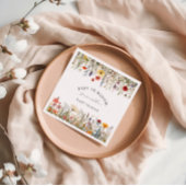 Kleine rustikale Wildblume Blume Kinderdusche Serviette