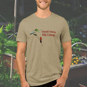 Kleine Samen Große Veränderung Ökologischer Tag de Tri-Blend Shirt