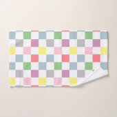 Kleine Schachbretter Pastellfarben weiß Schachbret Handtuch (Handtuch)