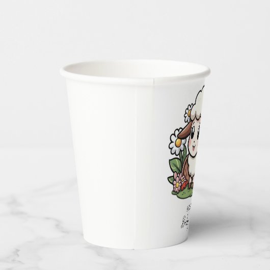 Kleine Schafsdusche Pappbecher (Rechts)