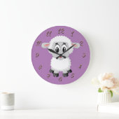 Kleine Schafspuppe Große Wanduhr (Zuhause)