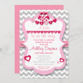 Kleine Schatz-Eulen-Mädchen-Babyparty-Einladung Einladung (Vorne/Hinten)