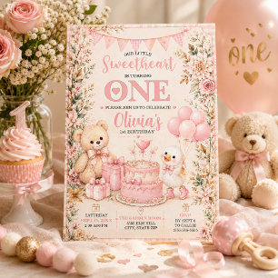Kleine Schatz Geschichte Teddybär Gans 1.  Einladung