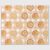Kleine Schatz-Pie-Gingham-Baby-Party Geschenkpapier (Flach)