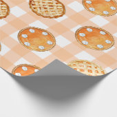 Kleine Schatz-Pie-Gingham-Baby-Party Geschenkpapier (Ecke)