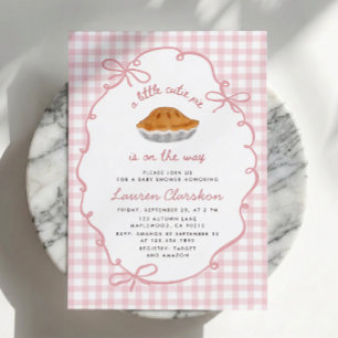 Kleine Schatz-Pink-Gingham-Baby-Party-Einladung Einladung