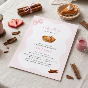 Kleine Schatz Rosa Schleife Coquette Babyparty Einladung