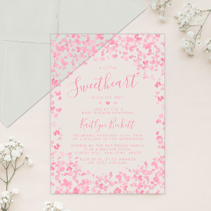Kleine Schatz-Valentinstag-Baby-Party Acryleinladungen