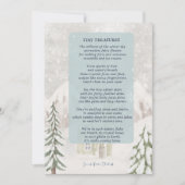 Kleine Schätze mit schneebedeckter Winterhütte Dankeskarte (Vorderseite)