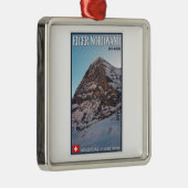 Kleine Scheidegg - die Nordwand des Eiger Ornament Aus Metall (Rechts)