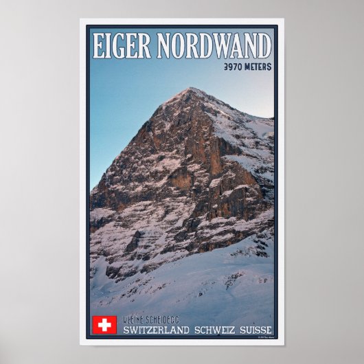 Kleine Scheidegg - Die Nordwand des Eigers Poster (Vorne)