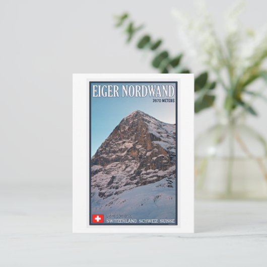 Kleine Scheidegg - Die Nordwand des Eigers Postkarte (Stehend Vorderseite)