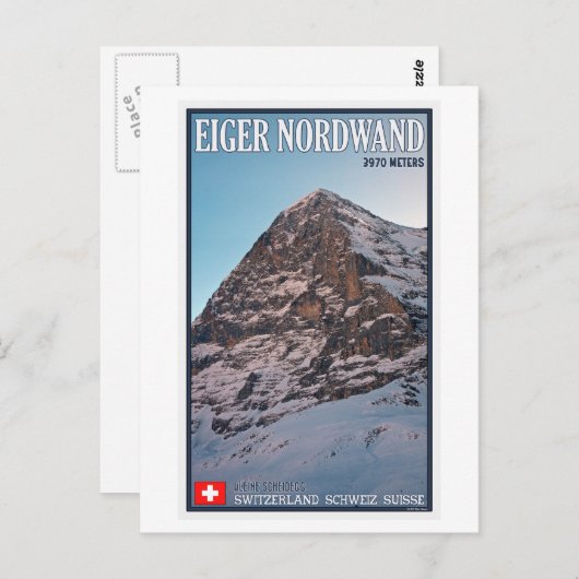Kleine Scheidegg - Die Nordwand des Eigers Postkarte (Vorne/Hinten)