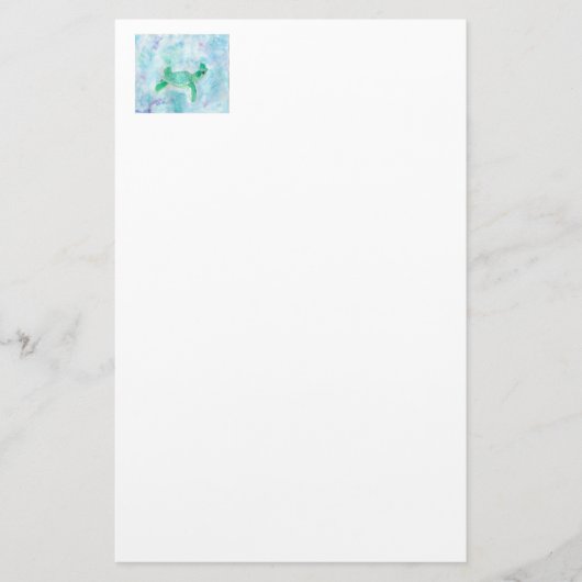 Kleine Schildkröte Briefpapier (Vorderseite)