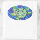 Kleine Schildkröte mit vielen Spots Ovaler Aufkleber (Tasche)