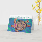 Kleine Schildkröte mit vielen Stellen Karte (Gelbe Blume)