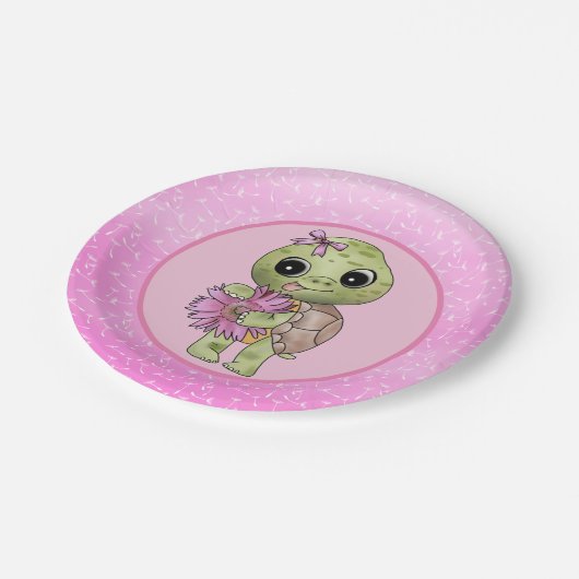 kleine Schildkröte pappteller (Schrägansicht)