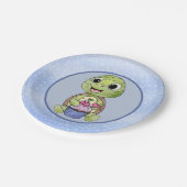 kleine Schildkröte  pappteller (Schrägansicht)