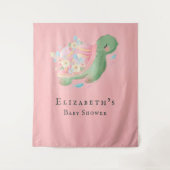 Kleine Schildkröte Pink Baby Dusche Wandteppich (Vorderseite)