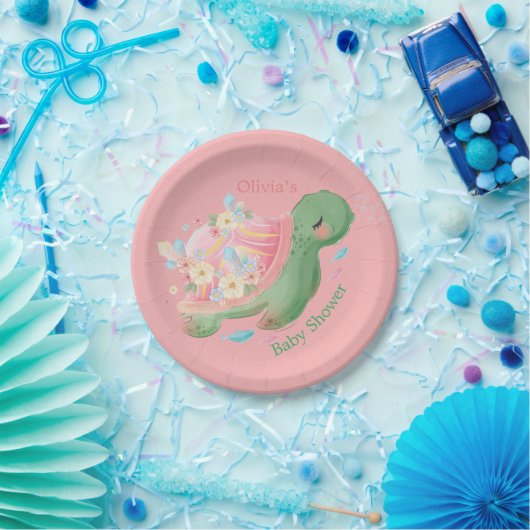 Kleine Schildkrötendusche Pappteller (Party)