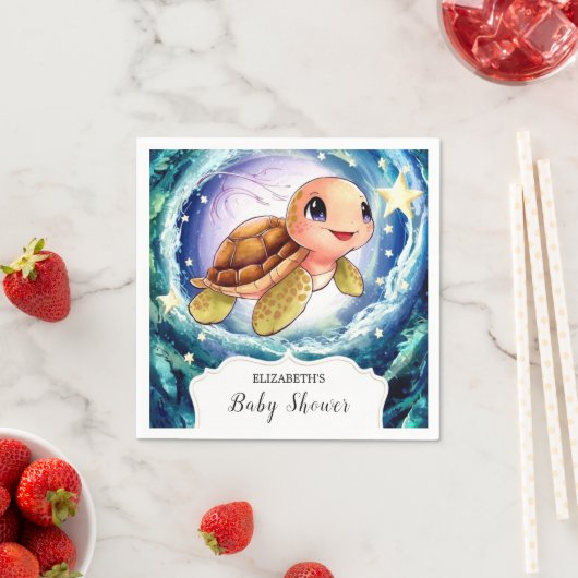 Kleine Schildkrötendusche Serviette (Beispiel)