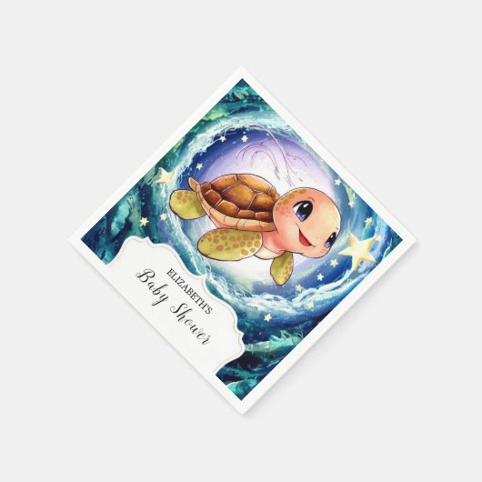 Kleine Schildkrötendusche Serviette (Ecke)