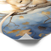 Kleine schlafende Maus mit dem Mond Poster (Ecke)