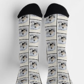 Kleine, schlafende Welpen, originale Hundekunst Socken (Oben)