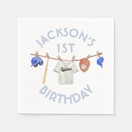 Kleine Schlägerbaseball-Wäsche Serviette (Vorderseite)
