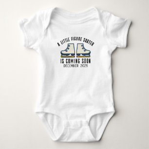 Kleine Schlittschuhläuferin kommt bald Termin Schl Baby Strampler