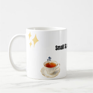 Kleine Schlucke. Große Freude. Hübsche Typografie Kaffeetasse