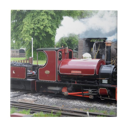 Kleine Schmalspurlokomotive Fliese (Vorderseite)