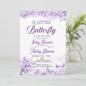 Kleine Schmetterling Baby Dusche Einladung (Stehend Vorderseite)