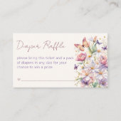 Kleine Schmetterling-Babydusche-Windelraffinerie Begleitkarte (Vorderseite)