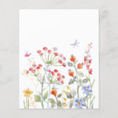 Kleine Schmetterling-Wildblumen Babydusche in (Rückseite)