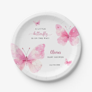 Kleine Schmetterlings-Baby-Party Pappteller