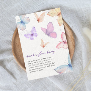 Kleine Schmetterlingsbücher für Babydusche Begleitkarte