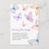Kleine Schmetterlingsbücher für Babydusche Begleitkarte (Vorderseite)