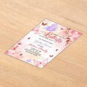 Kleine Schmetterlingsdusche Girl Acryleinladungen (Ablage )