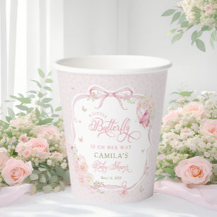 Kleine Schmetterlingsmädchen-Baby-Party Pappbecher