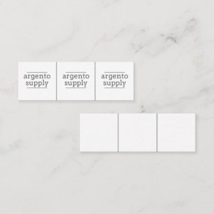 Kleine Schmuckmarken - mit Ihrem Logo Mini Bu Visitenkarte