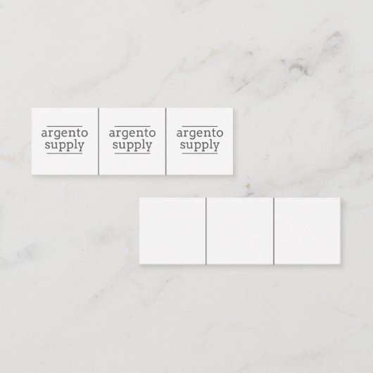 Kleine Schmuckmarken - mit Ihrem Logo Mini Visitenkarte (Vorne/Hinten)