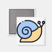 Kleine Schnecke Magnet (Vorderseite/Rückseite)