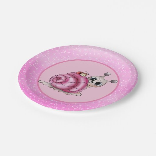 kleine Schnecke pappteller (Schrägansicht)