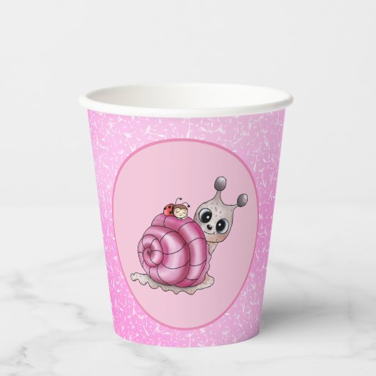 kleine Schnecke pappteller Pappbecher (Vorderseite)