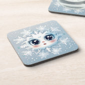 Kleine Schneeflocke 2 Getränkeuntersetzer (Linke Seite)