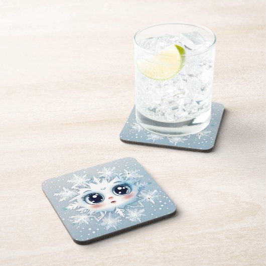 Kleine Schneeflocke 2 Getränkeuntersetzer (Rechte Seite)